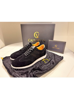 Calvaren Terra Siyah Süet Hakiki Deri Termo Taban Sneaker