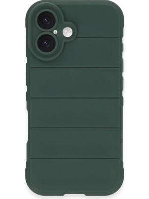 K-Yonlineticaret Iphone 16 Plus Kılıf Optimum Silikon - Koyu Yeşil