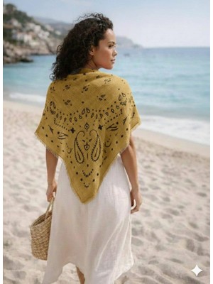 Trend Nexus Etnik Desenli Bohem Stil Şal