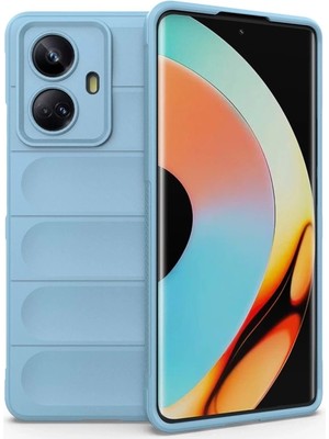 K-Yonlineticaret Realme 10 Pro 5g Kılıf Optimum Silikon - Sky Blue
