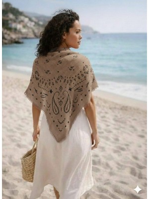 Trend Nexus Etnik Desenli Bohem Stil Şal