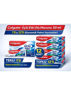 Esranın Dünyası Colgate Üçlü Etki Diş Macunu 50 ml Çürük Koruma &amp; Ferah Nefes
