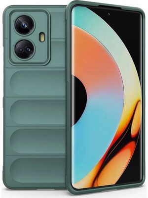 K-Yonlineticaret Realme 10 Pro 5g Kılıf Optimum Silikon - Koyu Yeşil