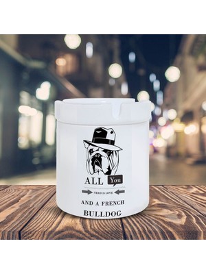 Asilmeydan All You Need Is Love Yazılı Köpek Küllük Baskılı Kül Tablası-73872