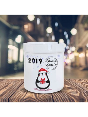 Asilmeydan Mutlu Seneler Dileyen Peguen Baskılı Küllük Seramik Kül Tablası