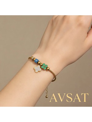 Melike Steel Yonca Nazar Çelik Bileklik