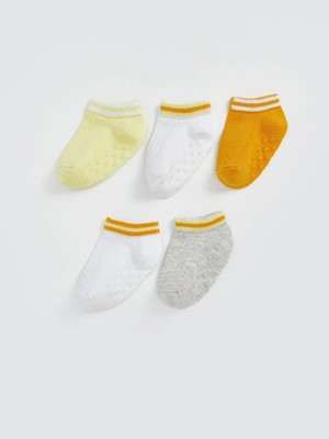 Lc Waikiki Yeni Sezon Çizgili Erkek Bebek Patik Çorap 5'li