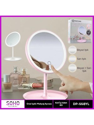 Alem Oval Işıklı Makyaj Aynası
