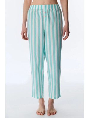 Penti Mint Yeşili Hailey Pamuklu Çizgili Pantolon Pijama Altı