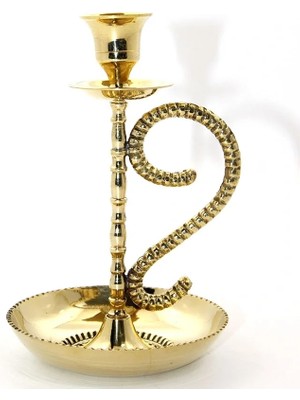 Uslucan Alışveriş Tekli Pirinç Şamdan Model 1