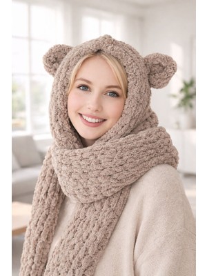 Puffy Balaclava Kulaklı, Bere, Şapka, Atkı