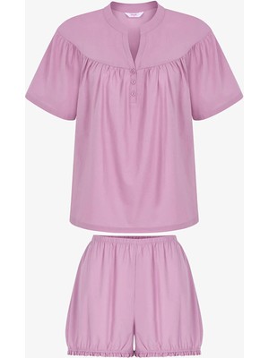 Penti Pembe Petal Kısa Kollu Şort Pijama Takımı