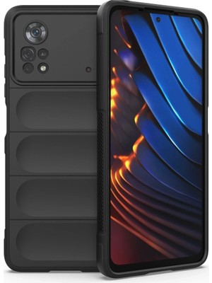 Erdo Ticaret Xiaomi Poco X4 Pro 5g Kılıf Optimum Silikon - Siyah