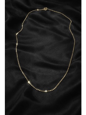Suzi Shine Vip 14K Gold Pullu Kolye 60CM