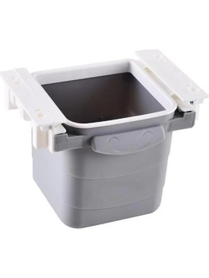 Aesco Mini Masa Çöp Kovası Plastik Tezgah Altı Geri Çekilebilir Yapışkanlı Görünmez Bölme Pratik