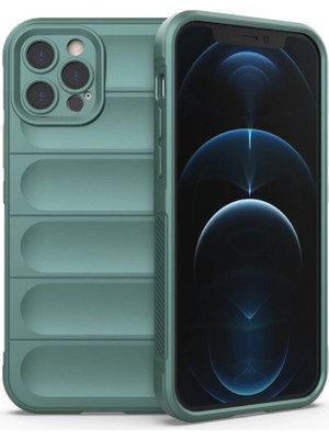 K-Yonlineticaret Iphone 12 Pro Kılıf Optimum Silikon - Koyu Yeşil