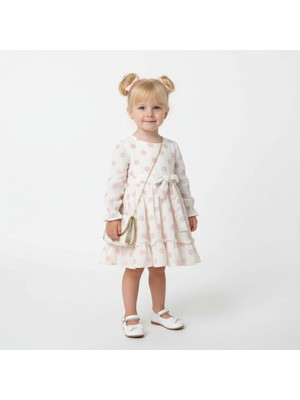 Seabubbles Çantalı Puantiyeli Müslin Kız Çocuk Elbise