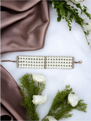 Fayra Accessories Kristal Taşlı Inci Bileklik