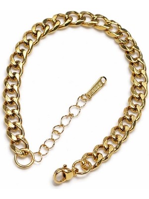 Suzi Shine Tıraşlı Arpa Zincir Çelik Bileklik