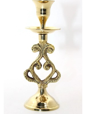 Uslucan Alışveriş Tekli Pirinç Şamdan Model 5