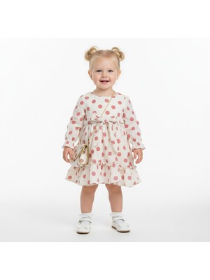 Seabubbles Çantalı Puantiyeli Müslin Kız Çocuk Elbise