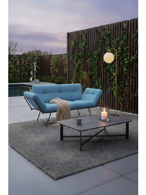 AVYNA Zenthora™ Katlanır Yataklı Kanepe – Iki Kişilik Çekyat Koltuk - Tay Tüyü - Mavi - Premium Kumaş