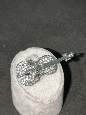 Vulwox Vivaldi Işıltılı Taşlı Keman Broş