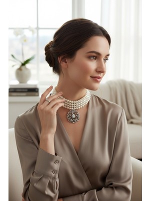 Fayra Accessories Dandelion Inci Tasma Kolye