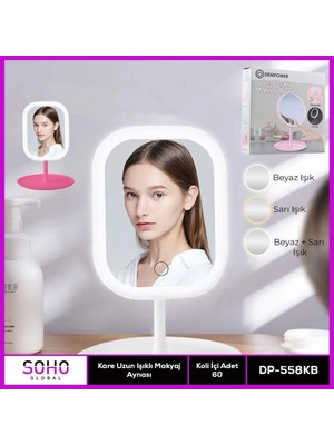 Alem Kare Uzun Işıklı Makyaj Aynası