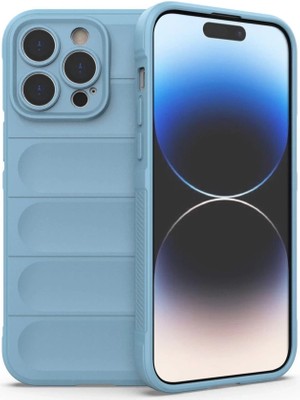 K-Yonlineticaret Iphone 14 Pro Kılıf Optimum Silikon - Sky Blue