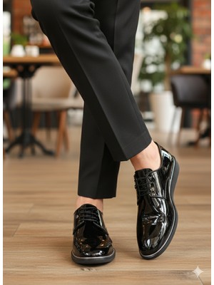 Belirtilmemiş Rugan Dört Mevsimlik Kaymaz Taban Klasik Damatlık Düğünlük Günlük Ayakkabı