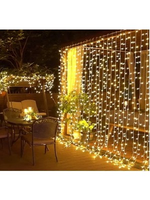 Uslucan Alışveriş Perde LED  Sarı Işık 3 x 3