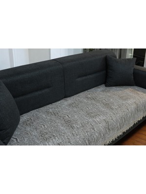 Duvar Desen Bej Koltuk Örtüsü