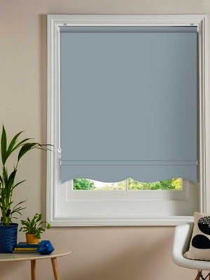 YS Perde Tasarım Mat Pearl Lüx Keten Kalın Güneşlik Stor Perde,  Alüminyum Kasalı Yüksek Kaliteli - Koyu Gri MS/V1420