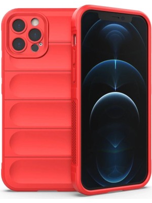 K-Yonlineticaret Iphone 12 Pro Kılıf Optimum Silikon - Kırmızı