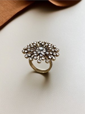 Fayra Accessories Kristal Taşlı Dandelion Yüzük