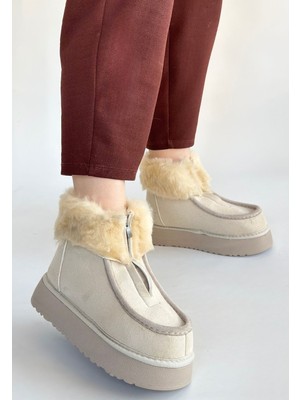 Aesco Zinya Bej Süet Bot - Lisinya