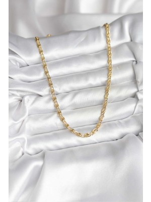 Aesco 14K Gold Renk Kaplama Zincir Model cm Kadın Kolye - Lisinya