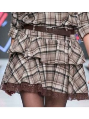 PNR Woman Fırfırlı Dantel Detayli Etek