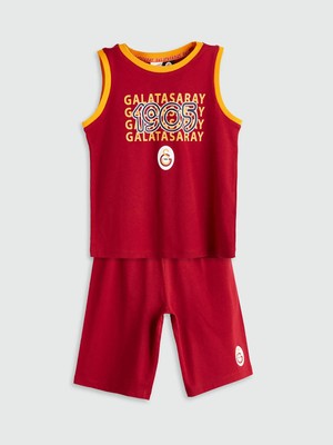 Lc Waikiki Yeni Sezon Galatasaray Baskılı Erkek Çocuk Şortlu Pijama Takımı