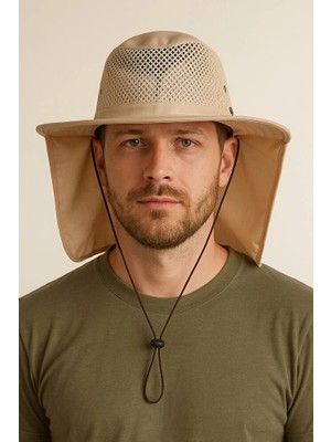 Avantaj Kapıda Mustran Mustova Hafif Fileli Outdoor Ensesi Tüllü Şapka – Unisex – Yazlık Kamuflaj Model 50 Cm Yele Açık Kahverengi Kamuflaj Renk Standart Beden