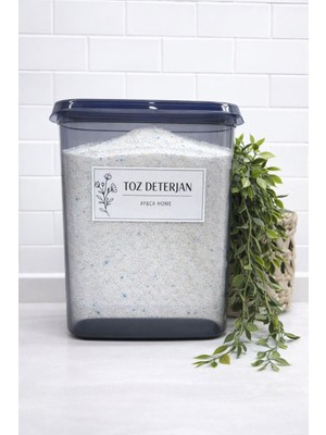 Ayça Home Toz Deterjan Etiketli 3,1 Lt Plastik Saklama Kabı