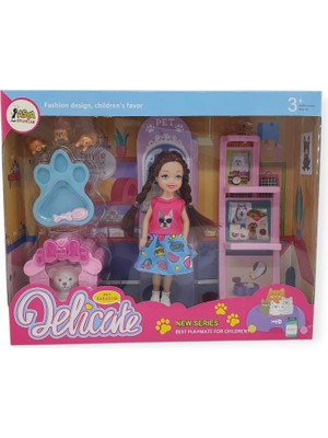 Aesco Pet Shop -  Köpek Bakım Merkezi Oyun Seti - A8-14 - Sarışın