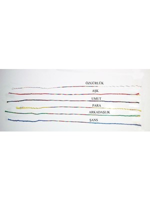 Aesco Renkli Şans Bileklikleri - 1 Kartela - ( 65 Adet ) - Lisinya