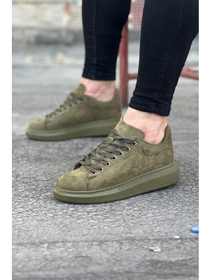 Aesco Haki Süet Günlük Erkek Casual Ayakkabı