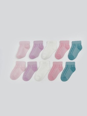 Lc Waikiki Yeni Sezon Basic Kız Bebek Patik Çorap 10'lu