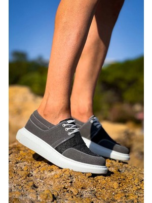 KB-042  Kuback Bağcıklı Gri Günlük Erkek Ayakkabı