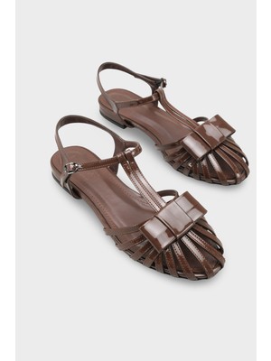 Capone Outfitters Amara Kafes Örgülü Kadın Babet