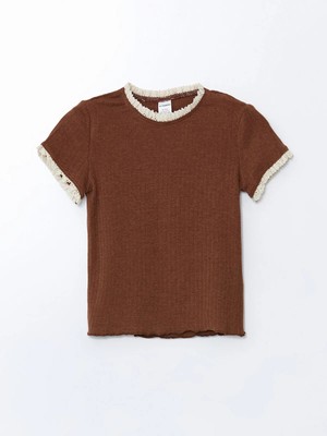 Lc Waikiki Yeni Sezon Bisiklet Yaka Basic Kız Bebek Tişört