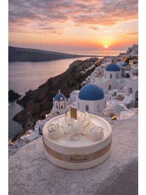 Minaşk Candle Pure Grace Doğal Soya Mum Ahşap Fitil Taş Tozu Döküm